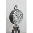 thumbnail image 2 of Vintage Style Table Top Desk CHROME Clock Collectible Watch Decorative With Wooden TRIPOD, 2 of 3
