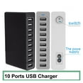 thumbnail image 2 of 50W Multi USB Charger 10 Ports Charger Station Multile Port Device Fast Charge 5V 10A Compatible With Phone, Tablet And Cell Phone ,Easy to Use, 2 of 7