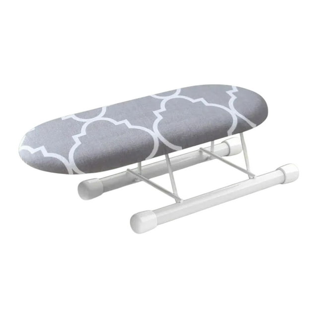 Grey Ironing Board Tabletop Ironing Board With Folding Leg And Cotton Cover Non Slip Mini Ironing Board Foldable For Sleeve Cuffs Home Laundry Room Dorm Use Portable Ironing Table For Trav