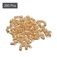 thumbnail image 3 of 200uds Bobina Cuerda Extremos Unique Bargains 4.5x9.5mm Hierro Resorte Tubo Tapa Broches Claro Dorado, 3 of 6
