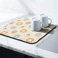 thumbnail image 3 of Washable Rubber Daisy Cute Floral Dish Drying Mats for Kitchen Counter Home Large Coffee Bar Pad Accessories and Decor for Utensils Stemware 16''x18'', 3 of 6