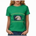 thumbnail image 5 of mgoYE USA Flag T Shirt Women Womens 250 Years of Freedom 1776 2026 American Flag 4 July Vintage O-Neck T-Shirt(Green,M), 5 of 8