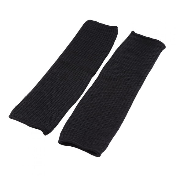 Yajisi 1‑Pair Cut‑Resistant Arm Sleeves with High‑Density Steel Wire, Black – Industrial & Food‑Processing Protection