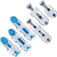 thumbnail image 1 of Férulas para dedos de 6 piezas Estabilizador de dedo de soporte de dedo de metal para adultos y niños Fijación de la articulación del nudillo del dedo, 3 tamaños (azul), 1 of 5
