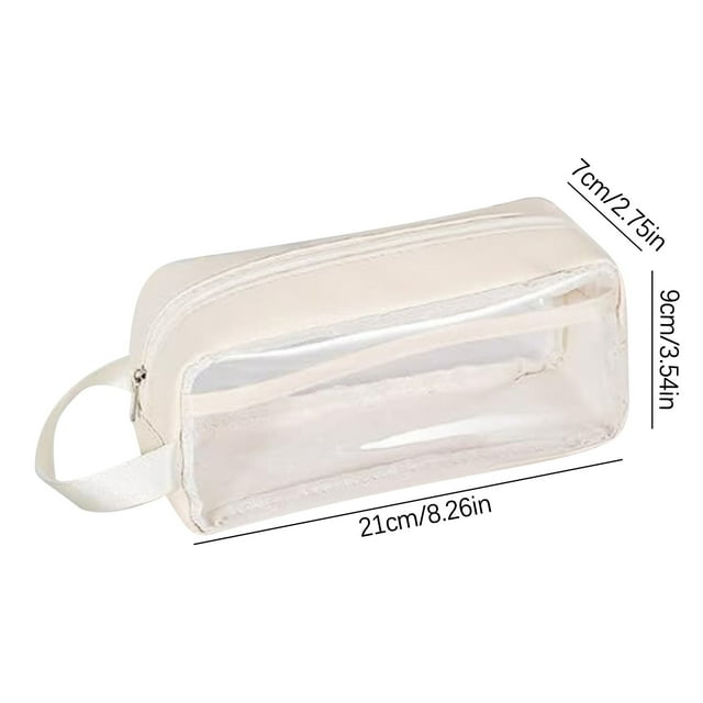 CEHVOM Transparent Large Capacity Visible Pencil Case, Minimalist Student Stationery Bag Clearance