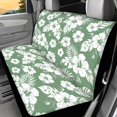 thumbnail image 2 of POLERO White Hibiscus Tropical Floral Print Car Rear Seat Protectors with SUV Sedan, Durable Non-Slip Car Back Seat Covers(2 Piece), 2 of 7