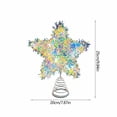 thumbnail image 2 of Homellea Lighted Tinsel Star Christmas Tree Topper, Battery Operated LED Five Point Star with Spring Base for Xmas Tree Top, Holiday Party, Living Room, Mantel and Indoor Home Decor, 2 of 6