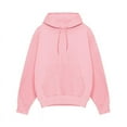 thumbnail image 4 of Mens Casual Hooded Collar Drawstring Hoodies Pullover Sweatshirts Casual Long Sleeve Shirts Pink 2XL, 4 of 5
