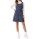 thumbnail image 2 of Vestido de Tweed INSPIRE CHIC sin mangas con escote cuadrado y botones, vestido tipo pinafore A-Line para mujer, talla XL, azul marino, 2 of 6