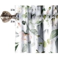 thumbnail image 2 of Eucalyptus Leaf Floral Window Valance Curtain, Rustic Flower Plant Wildflower Country Spring Watercolor Botanical Window Treatment Valances for Kitchen Living Room Café Décor 54''x18'', 1 Panel, 2 of 5