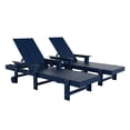 thumbnail image 6 of WestinTrends Shoreside Poly Reclining Chaise Lounge for Outdoor, Patio, Garden (Set of 2pcs),Navy Blue, 6 of 10