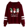 thumbnail image 2 of Sweat à Capuche d'Hiver pour Femmes Mode Pull de Noël Imprimé Xmas Col Rond Cardigan Mi-Long Blouse Ample, 2 of 6