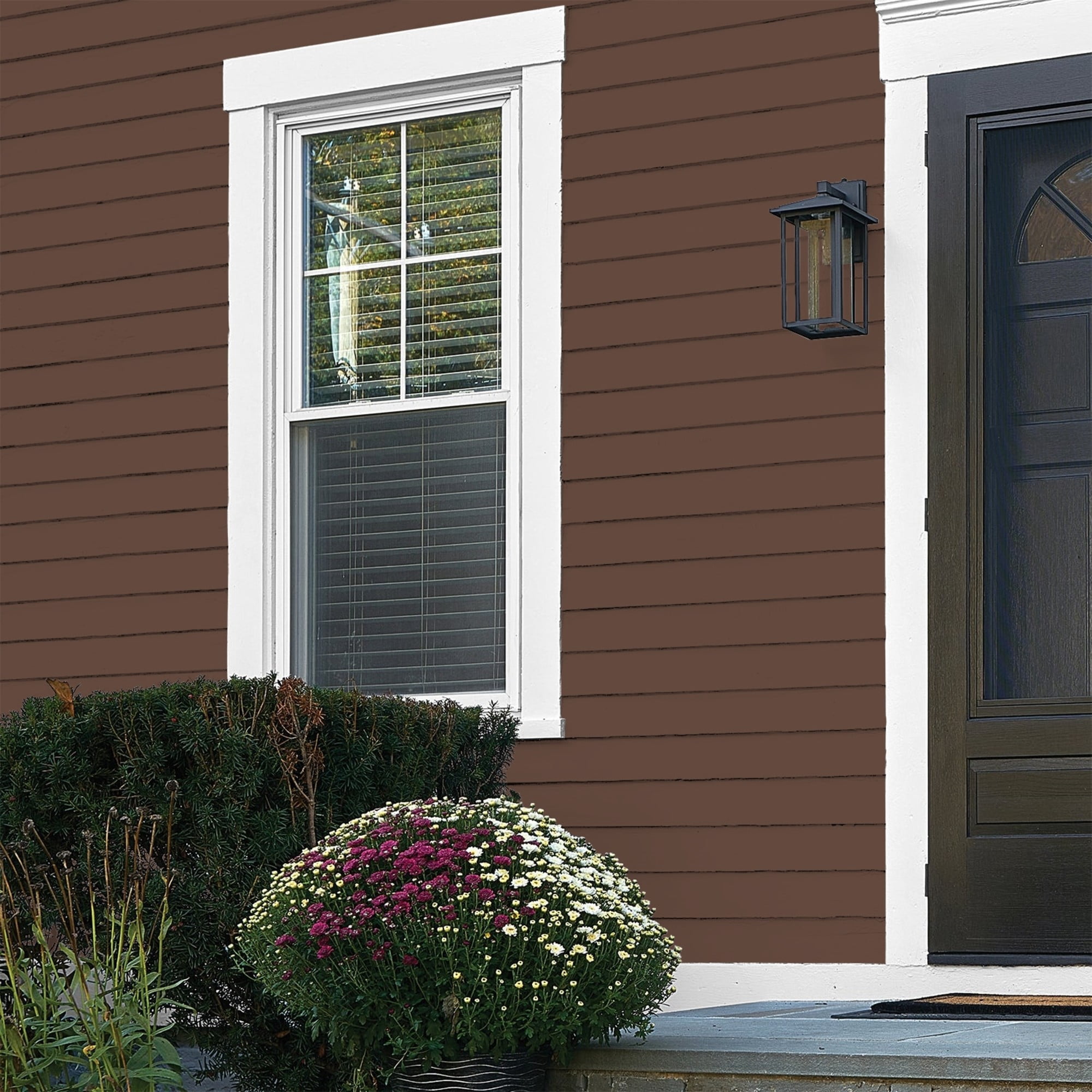Glidden HEP Fudge / Brown Flat Exterior Paint with Primer, 1 Gallon