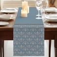thumbnail image 3 of Table Runners 90 Inches Long Dress Scarves, Boho Blue Flower Farmhouse Coffee/Dining/Kitchen Table Runner for Living Room, Abstract Bohemia Pesley Floral 13x90 Inch, 3 of 9