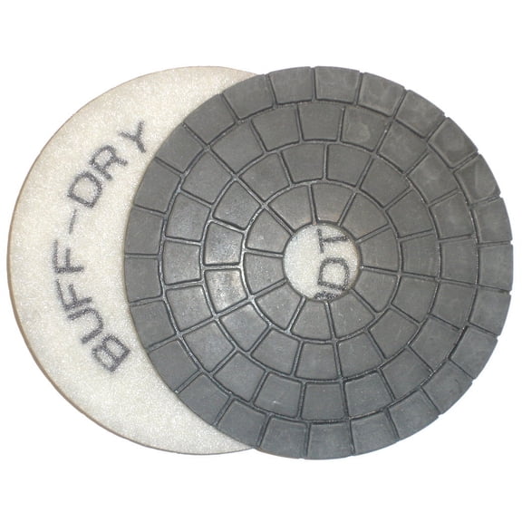 5" ADT Dry Diamond Polishing Pads Set of 8 black buff