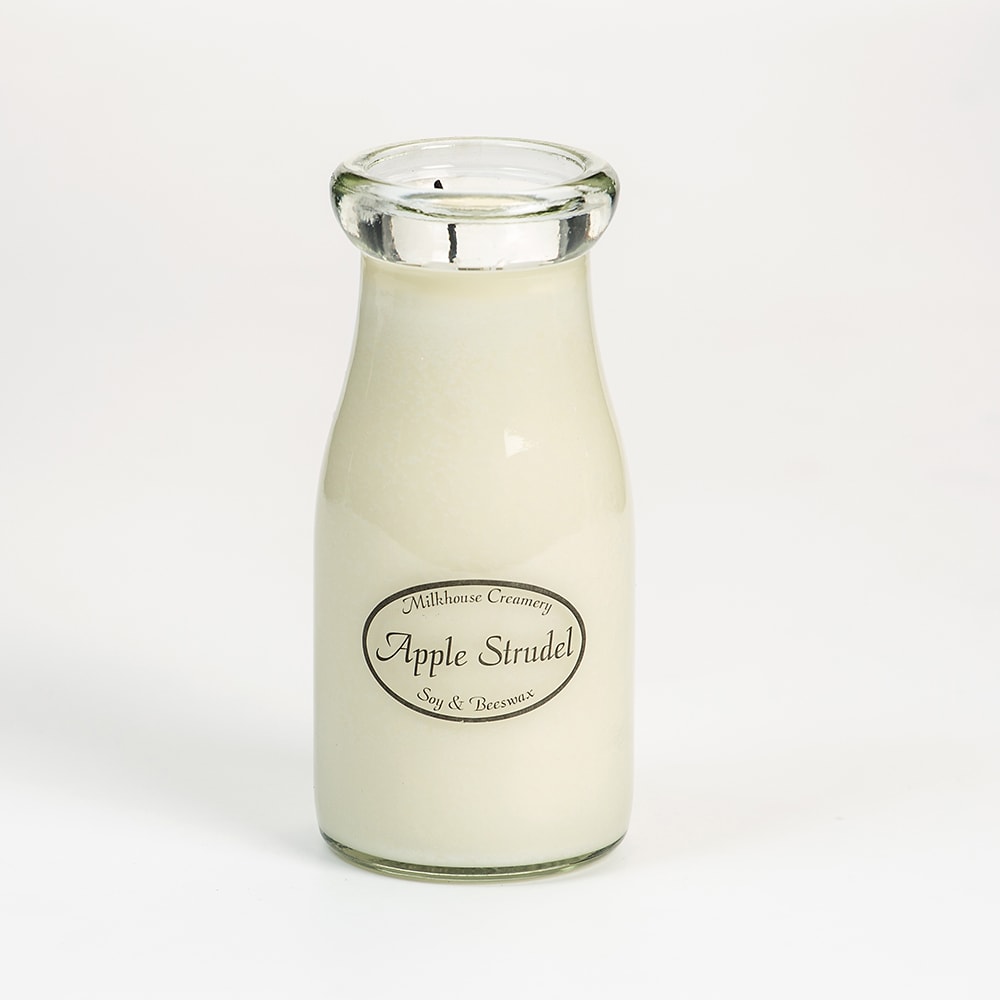Creamery Collection MIlk Bottle Candle Apple Strudel