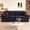 Black, variant on Wansaly 2-Piece Chenille Sofa Set, 84" Loveseat and 360° Swivel Chair, Soft Sponge Deep Seat, Black