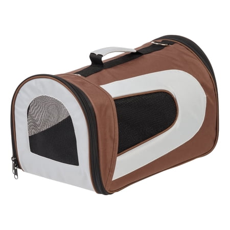 IRIS USA  Large Soft Sided Pet Carrier for Travel  Brown