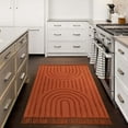 thumbnail image 2 of SUNDEREY Modern Rainbow Area Rug,4'x6' Washable Bedroom Rugs,Boho Terracotta Woven Floor Carpet With Tassel, Modern Farmhouse Tufted Rug For Living Dining Room Kitchen Entryway Bathroom,Red, 2 of 7