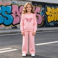 thumbnail image 2 of eczipvz Baby Girl Outfits Newborn Toddler Baby Girl Clothes T-Shirt And Pant Set, Winter Outfit Pink,5-6 Years, 2 of 9