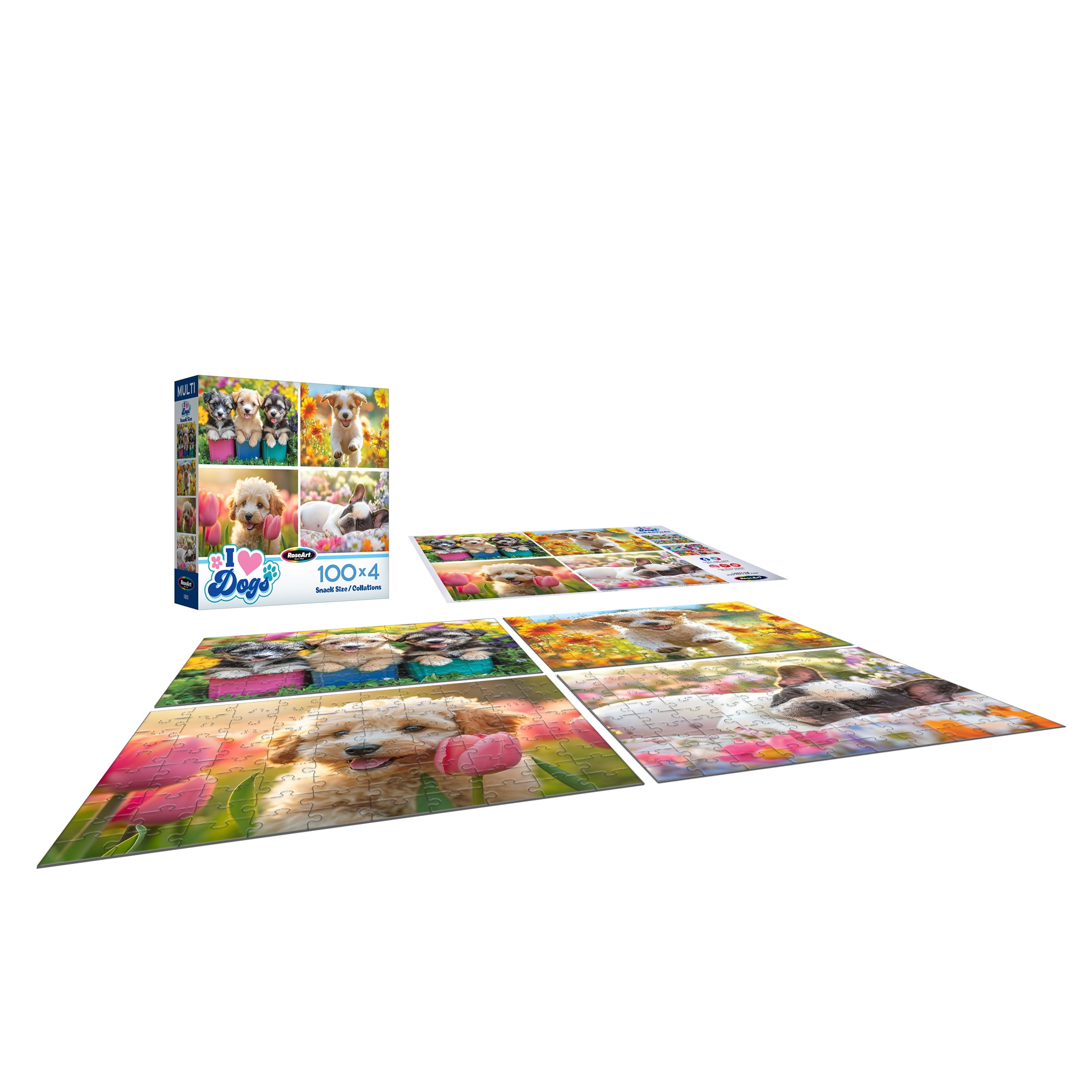 RoseArt - Snack Size 400-Piece - I Love Dogs - Adult Interlocking Puzzle