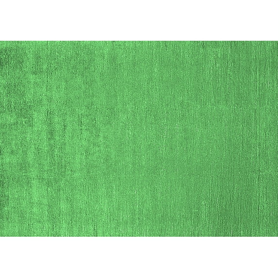Ahgly Company Indoor Rectangle Oriental Emerald Green Industrial Area Rugs, 7' x 10'