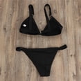 thumbnail image 4 of Sngxgn Women High Waisted Bikini Set Swimsuit Scoop Neck Cheeky Bathing Suit(Black,L), 4 of 7
