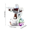 thumbnail image 2 of LED Dancing Robot Toy - Musical Gliding Robo-Pet with Light & Sound, Plastic Construction, 3 AA Batteries, Auto-Sliding, 360° Rotation, Dancing Arms, 2 of 6