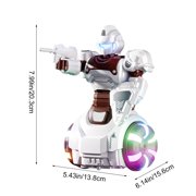 CREATITOY LED Dancing Robot Toy with Music, Colorful Lights & Auto-Sliding Action - Interactive Smart Robo-Pet for Playtime Fun