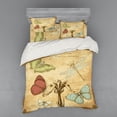 thumbnail image 2 of Ambesonne Dragonfly Bedding Set 3 Pcs, Retro Butterflies Art, Twin XL, Sand Brown Caramel, 2 of 3