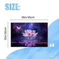 thumbnail image 2 of BaHomeck placemats Set of 4 rectangle Linen Cotton Placemats for Dining Table Washable Heat Resistant,18*12inch,Beautiful Purple Lotus Flower Floating In Water, 2 of 4
