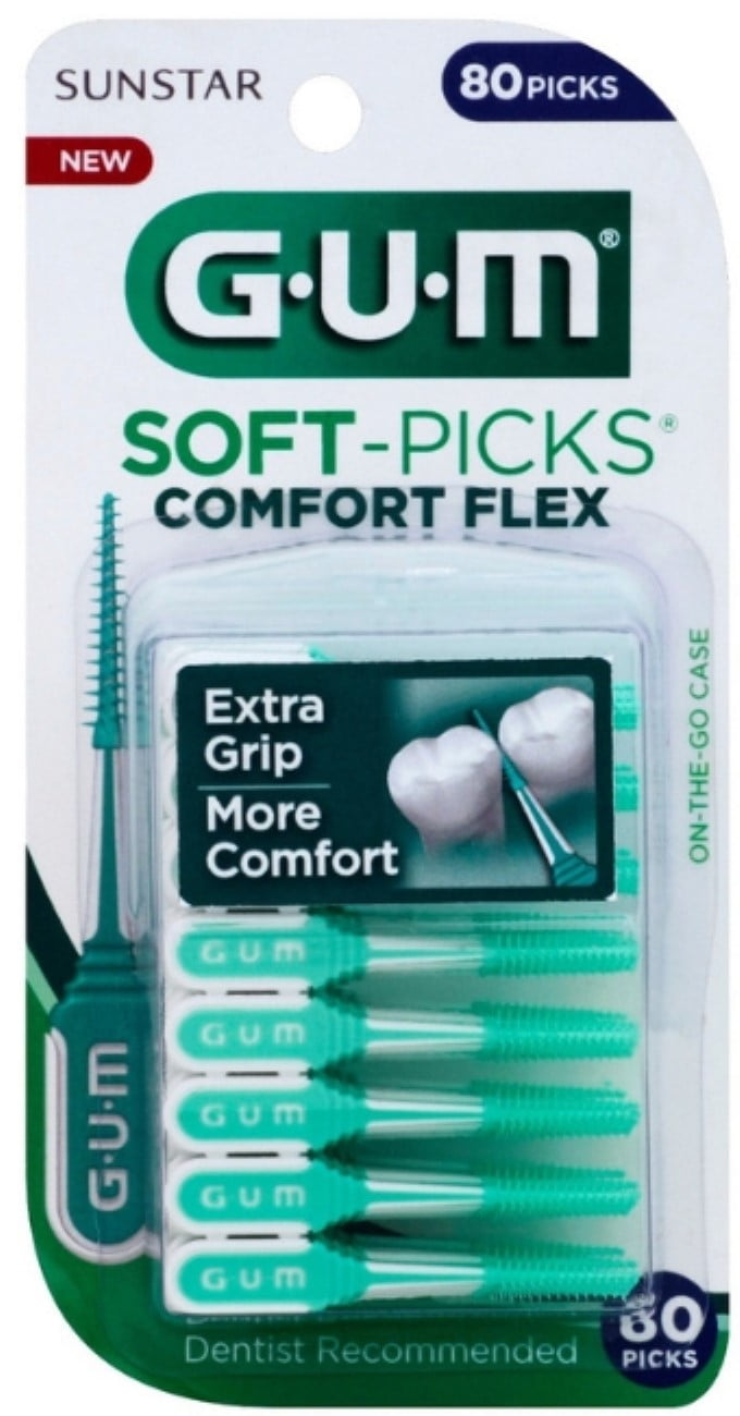 Gum Soft Picks Comfort Flex Dental Picks, 80 ea (Pack of 3) Walmart