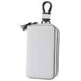 thumbnail image 1 of Cuero Doble Cremallera Llaves Cadena Anillo Gancho Estuche Billetera Bolso Monedero Mujeres Hombres Llavero de coche seitruly BB7029-01, 1 of 7