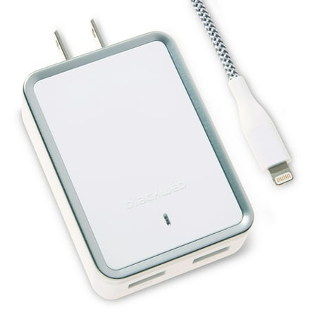 Blackweb Wall Charger with Lightning Connector 4.8 Amp, White