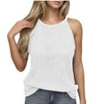 thumbnail image 5 of MIUOWANP Sequin Tops for Women Sexy Fashion Womens Casual Solid Color Round Neck Sleeveless Tops Blouses Tank White S, 5 of 5