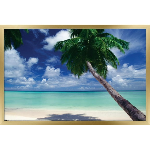 View from the Beach Wall Poster, 22.375" x 34", Framed