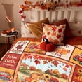 thumbnail image 2 of Fall Blanket Pumpkin Throw Blanket Red Truck Maple Leaf Autumn Harvest Fleece Blankets Thanksgiving Decor Gift Fall Decor Flannel Blankets for Couch Sofa Bedroom 50"x40", 2 of 6