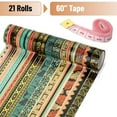 thumbnail image 2 of Mr. Pen- Washi Tape Set, 21 Rolls, Ethnic Elegance Design, Decorative Tape with Measure Tape, 2 of 9