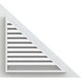thumbnail image 4 of Ekena Millwork 26"W x 19 1/2"H Right Triangle Gable Vent - Left Side (35"W x 26 1/4"H Frame Size) 9/12 Pitch Functional, PVC Gable Vent with 1" x 4" Flat Trim Frame, 4 of 14