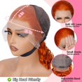 thumbnail image 4 of Peluca LRV Ginger HD con encaje frontal, 100% cabello humano, 20 pulgadas, naranja, 4 of 6
