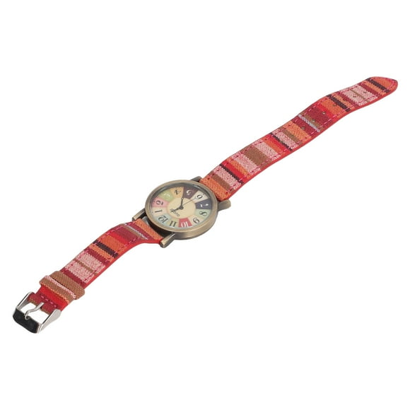 Bohemio Multicolor Mujer Reloj Butt Boots Pu Botón De La Batería Fiesta De Cumpleaños De La Batería