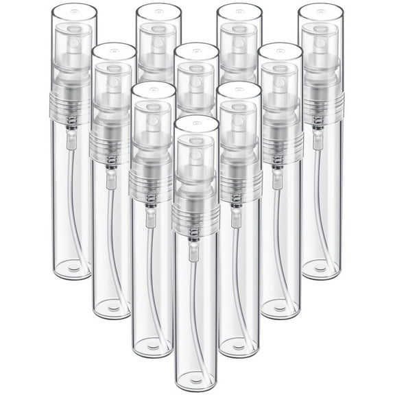 Mini Spray Bottle,10 Pack 5ml Mini Plastic Spray Bottle Empty,Fine Mist Refillable Mini Perfume Bottle,Perfume Atomizer,Small Sample Containers,Plastic Portable Travel Bottle,Clear