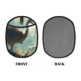 thumbnail image 2 of Pofeuu Majestic Ostrich In Forest Print Silicone Pot Mat Mitten With Hanging Loop Heat Resistant Oven Mitts Non-Slip Bbq Baking Smoking Potholders, 2 of 7