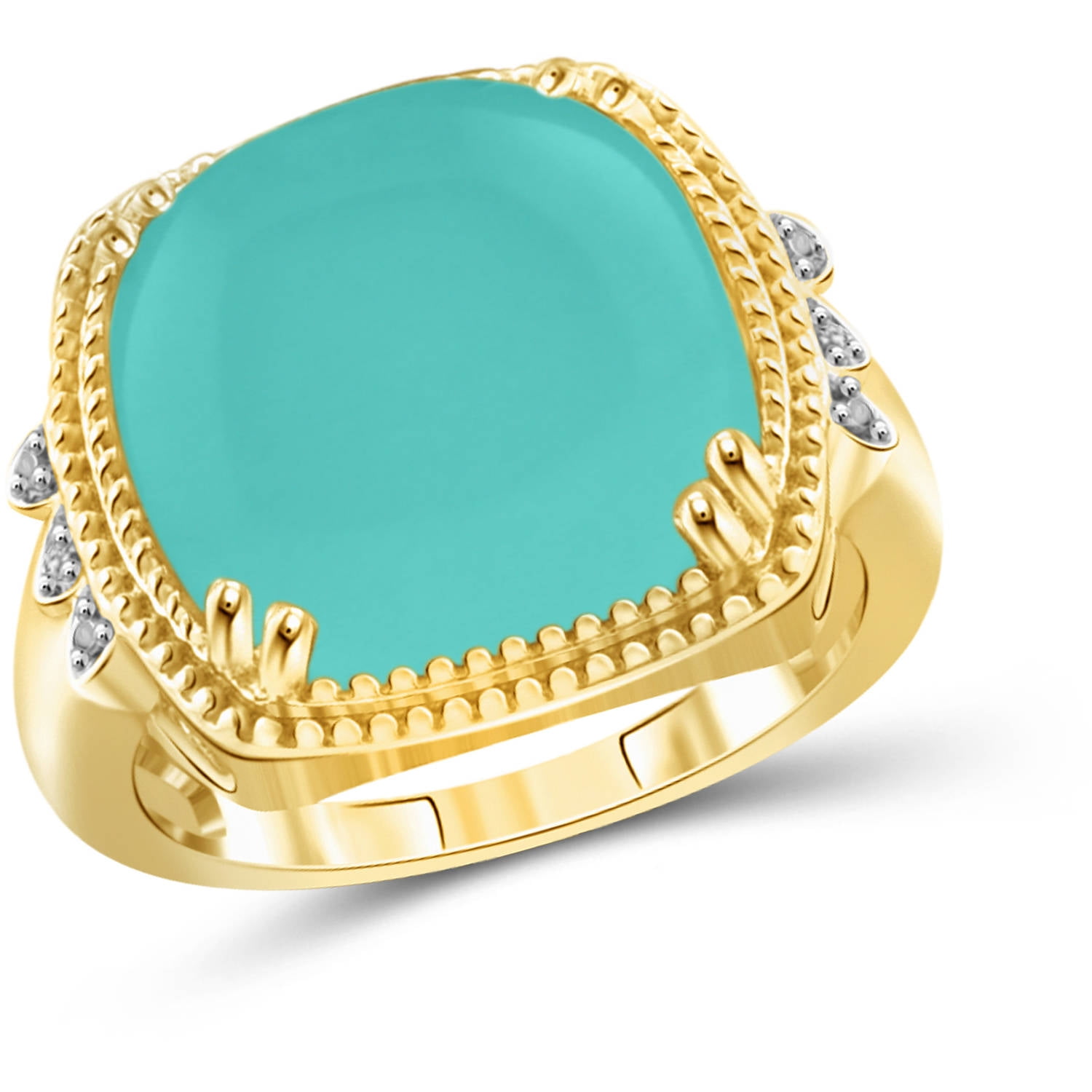 JewelersClub 10-3 4 Carat T.G.W. Chalcedony and White Diamond Accent 14kt Gold over Silver Fashion Ring by JewelersClub