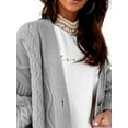 thumbnail image 3 of FASHIONWT Women Warm Winter Kaftan Mid-length Knitted Fabric Cardigan, 3 of 4