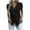 Black-03, variant on Mittory Women's V Neck Ruffle Front Button Down Short Sleeve Loose Casual Blouse Top Shirt