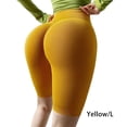 thumbnail image 2 of Pantalones cortos de Yoga Sonducket para mujeres Amarillo L, 2 of 6