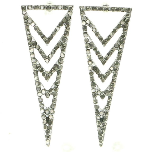 Mi Amore Dangle-Earrings Dark-Silver