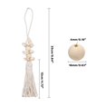 thumbnail image 5 of Wood Bead Garlands Farmhouse Shell Beads Tassels String Pendant for Beach Bag, 5 of 9