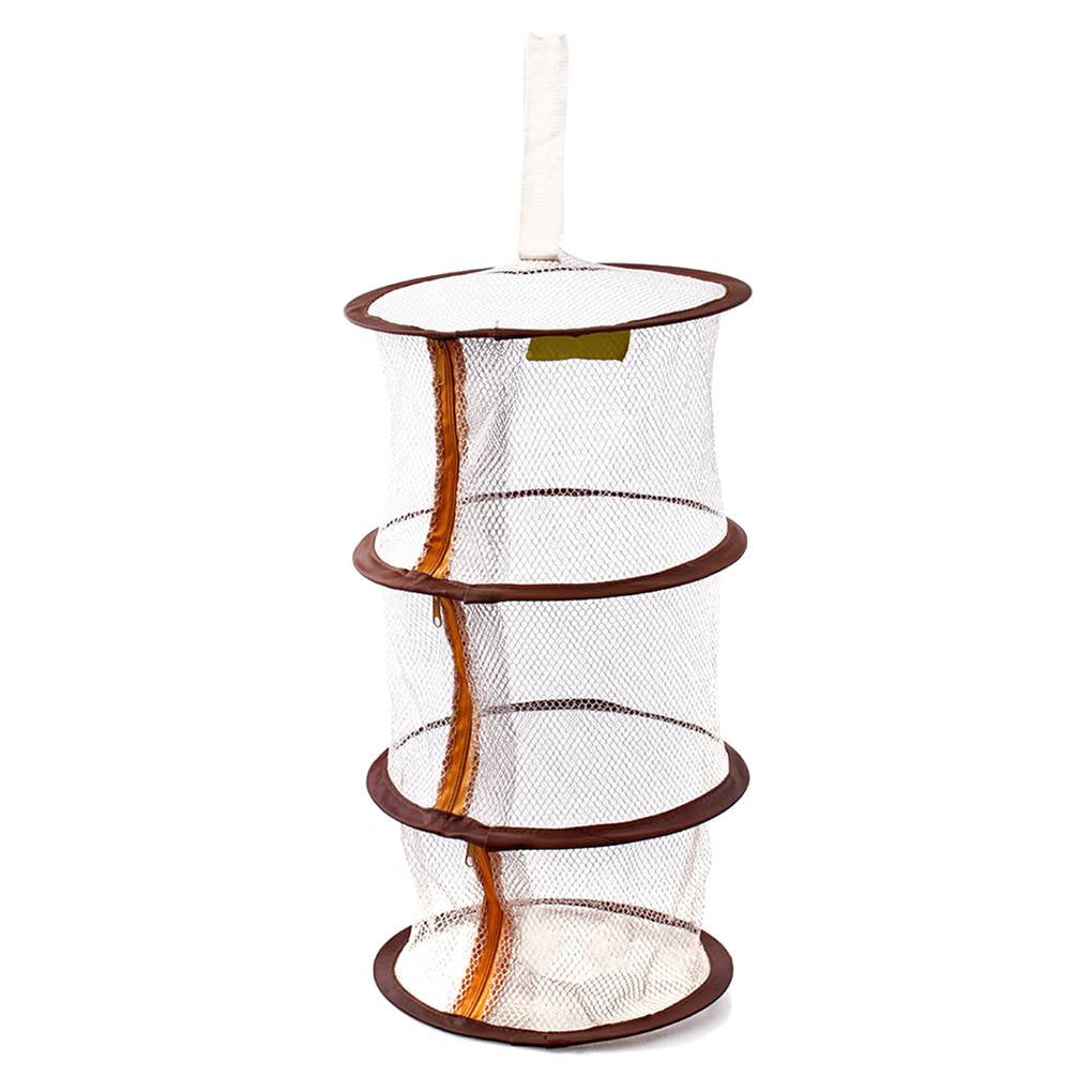 Zipper Bra Drying Basket 3layer Hanging Net Mesh Storage Basket Bag